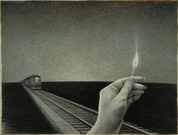 Eric Green, Train, 1997, Pencil on paper, 38" x 50"